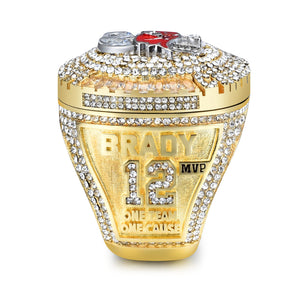 Official Release NFL 2020-2021 Tampa Bay Buccaneers Super Bowl Championship Ring Replica with Gift Box for Fans