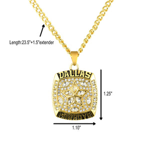 NFL 1995 Dallas Cowboys Super Bowl Championship Necklace Pendant Collectible Gift for Fans
