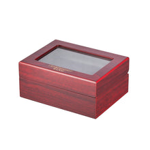 FREE SHIPPING-High Quality 6 Holes Wooden Championship Rings Display Case Box