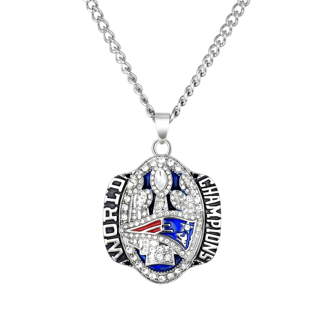 NFL 2016 New England Patriots Super Bowl Championship Necklace Pendant Collectible Gift for Fans
