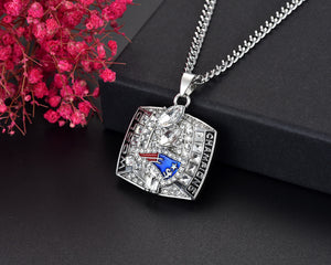 NFL 2003 New England Patriots Super Bowl Championship Necklace Pendant Collectible Gift for Fans