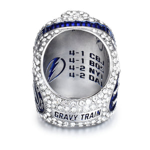 2020 Tampa Bay Lightning Stanley Cup Champions Ring with Championship Ring Box Champions for Fans Gift Collection