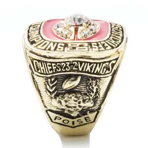 NFL 1969 KANSAS CITY CHIEFS SUPER BOWL IV WORLD CHAMPIONSHIP RING Replica