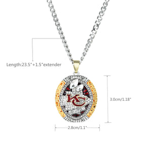 NFL 2019-2020 Kansas City Chiefs Super Bowl Championship Necklace Pendant Collectible Gift for Fans