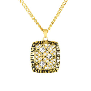 NFL 1978 Pittsburgh Steelers Super Bowl Championship Necklace Pendant Collectible Gift for Fans