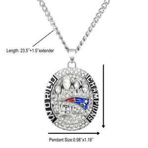 NFL 2014 New England Patriots Super Bowl Championship Necklace Pendant Collectible Gift for Fans