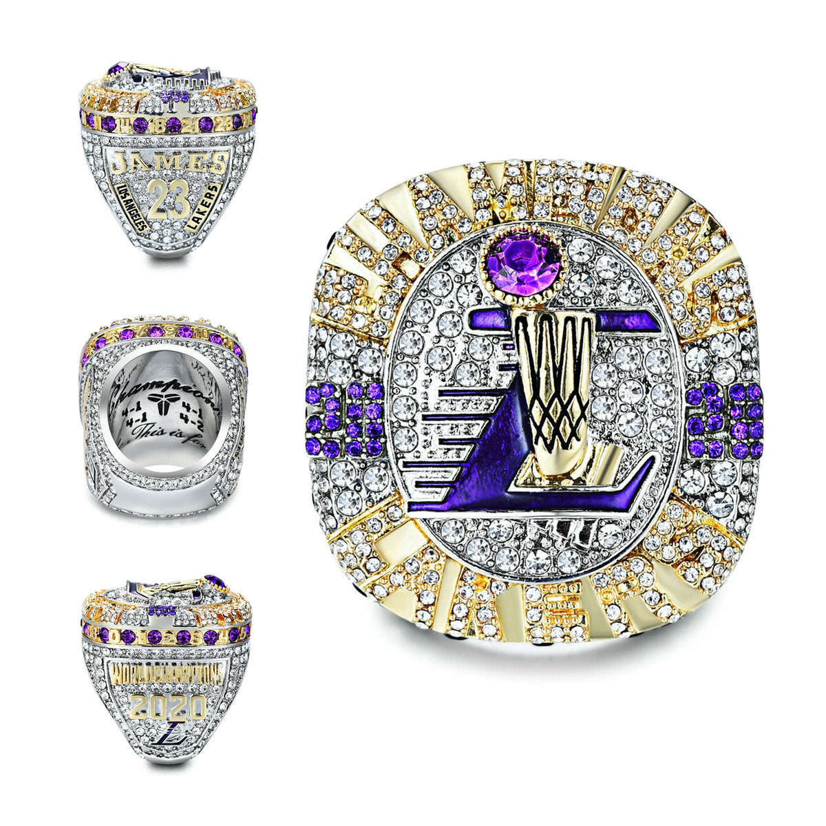 2020 Lakers Championship Ring Lakers Rings Set with Deluxe Wooden