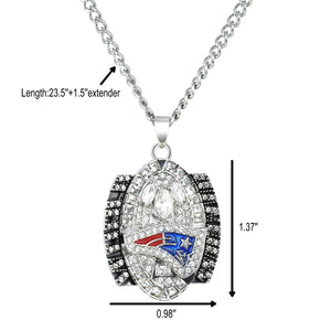 NFL 2004 New England Patriots Super Bowl Championship Necklace Pendant Collectible Gift for Fans