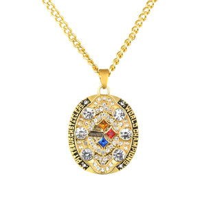 NFL 2008 Pittsburgh Steelers Super Bowl Championship Necklace Pendant Collectible Gift for Fans